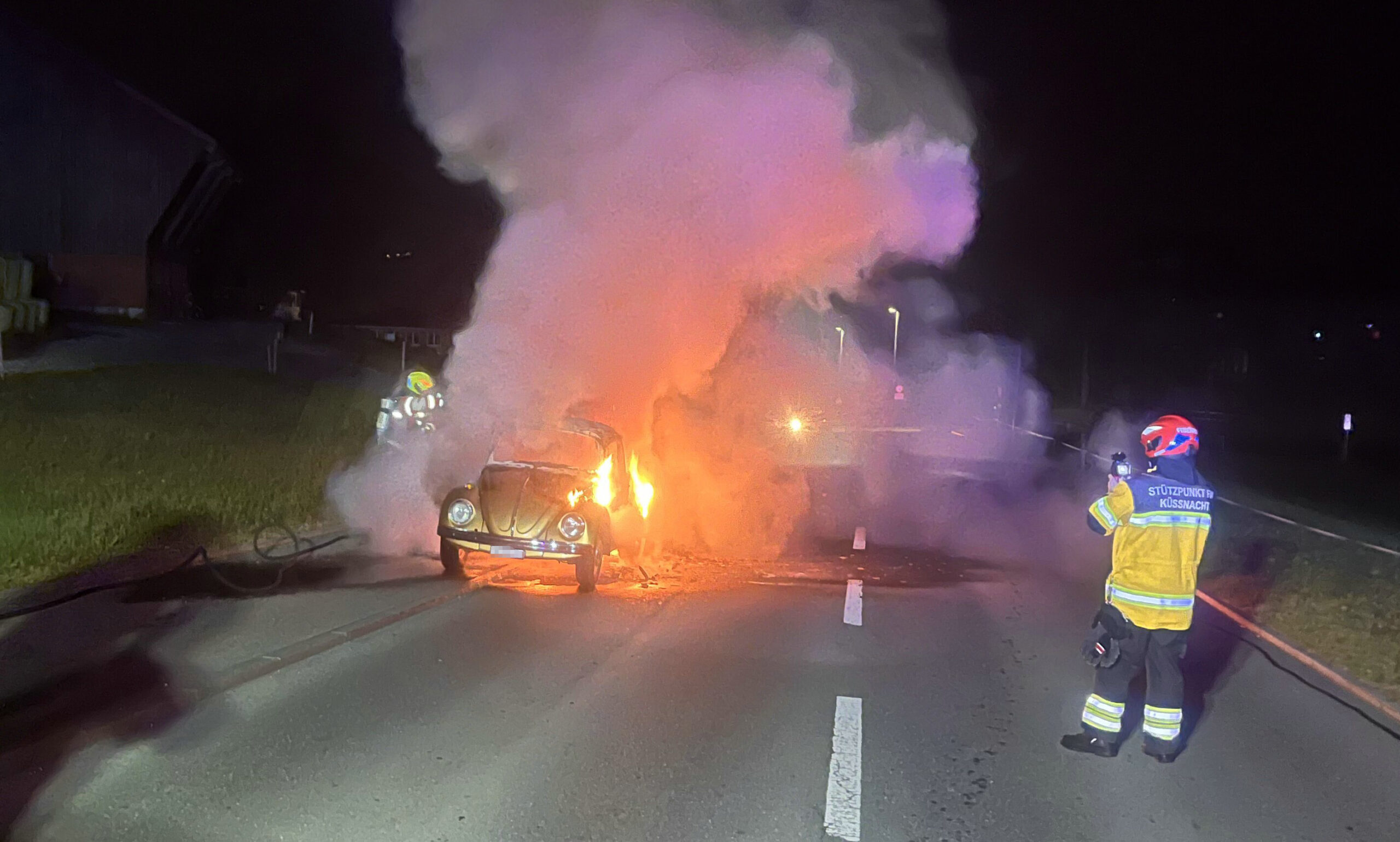 Haltikon: Auto in Brand geraten – Ursache vermutlich technischer Defekt